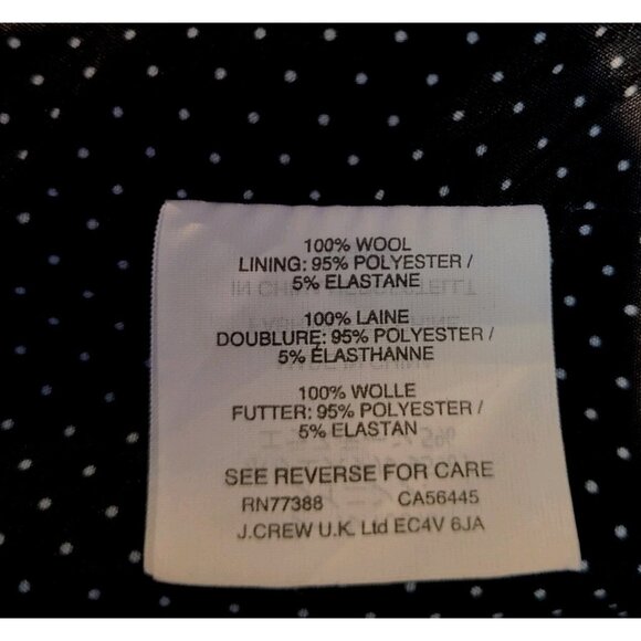 J CREW Plaid Regent Wool Blazer Womens Size 2 Satin Lapel Blue Green Academia - Picture 8 of 12